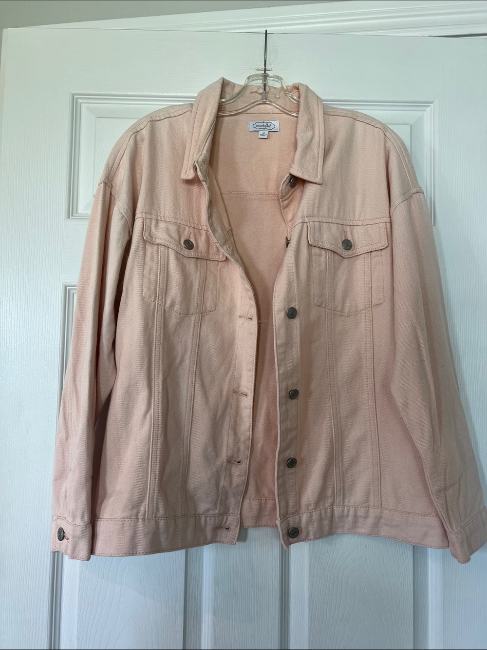 Mud Pie Light Blush Pink Denim Jacket